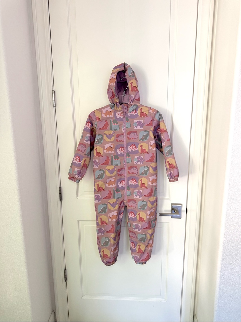Next Kids Pink Dinosaur Puddlesuit Rainsuit Waterproof Suit Girls 6-7